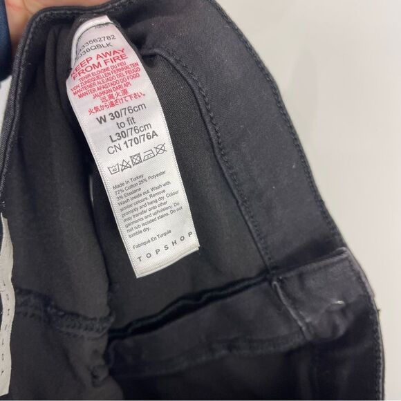 TOPSHOP Joni High Rise Skinny Ankle Jeans Open Sides Buckles Strappy Size 30 - Picture 9 of 9